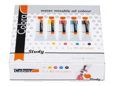 COBRA Study vízzel higítható olajfesték szett 5x40ml (Royal Talens)