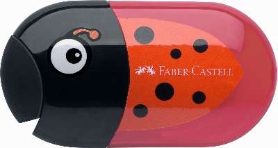 Dupla hegyező radírral - katicabogár (hegyező Faber Castell)