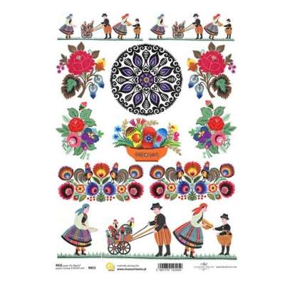Rizspapír A4 ITD - Folklór - R853 (decoupage rizspapír)
