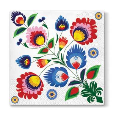 Decoupage szalvéták - Folk minta - 1 db (decoupage szalvéták)