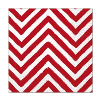 Decoupage szalvéta - Big Chevron Red - 1 db (decoupage szalvéta)