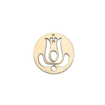 Fa félkész termék bizsu készítéséhez - virág 2 (Fa félkész termék -)