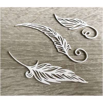 Fa díszítőelem - toll (Fa díszítőelem)
