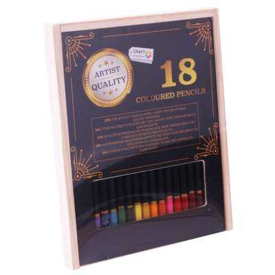 Színesceruza Craft Sensations – 18 db (színesceruzák fa dobozban)