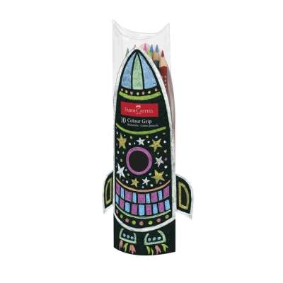 Színes ceruzák Color Grip Faber-Castell 10 db (színes ceruzák)