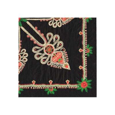 Eko decoupage szalvéták Parzenica Pattern Black - 1 db (decoupage)