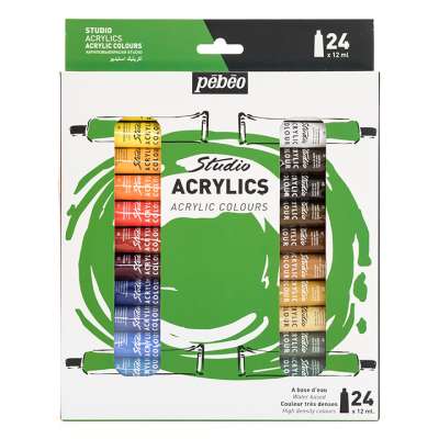 Akrilfesték készlet Studio Pebeo 24 x 12 ml (Akrilfesték készlet)