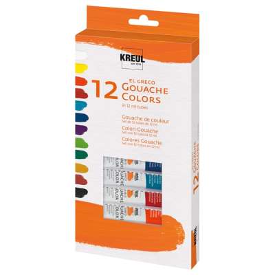 KREUL el Greco Gouache festékek Szett 12x12 ml tubusos (Temperák Kreul)