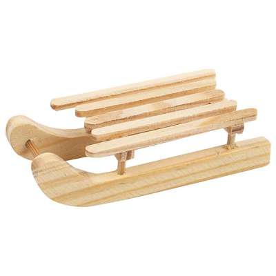 Fa dekoráció - szánkó - 6 db (Fa szánkó)