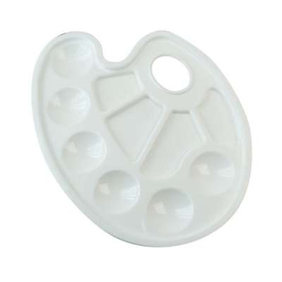 Műanyag festőpaletta - ovális (művészpaletták)