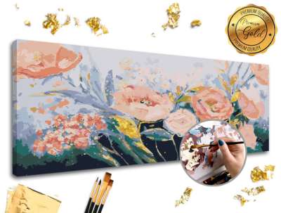 Festés számok szerint PREMIUM GOLD  Rózsakert (kifestő szett számok)