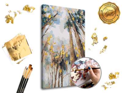 Festés számok szerint PREMIUM GOLD  A fák között (kifestő szett számok)
