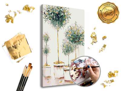 Festés számok szerint PREMIUM GOLD  Gyümölcsöskert (kifestő szett)