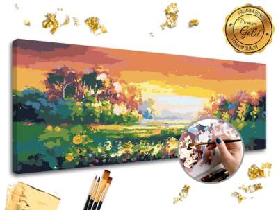 Festés számok szerint PREMIUM GOLD  Színes táj (kifestő szett számok)
