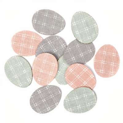 Húsvéti pasztell filc matricák - tojás - 12 db (dekoratív textil)