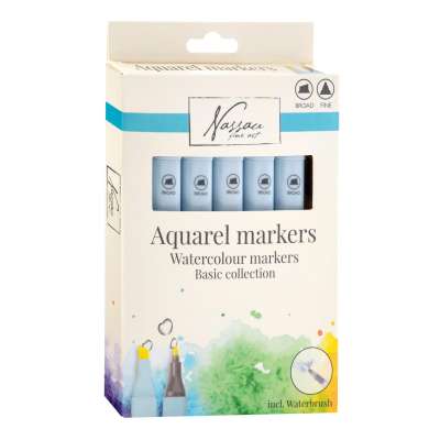 Akvarell marker készlet Nassau Basic Collection - 7 darabos (6 x)