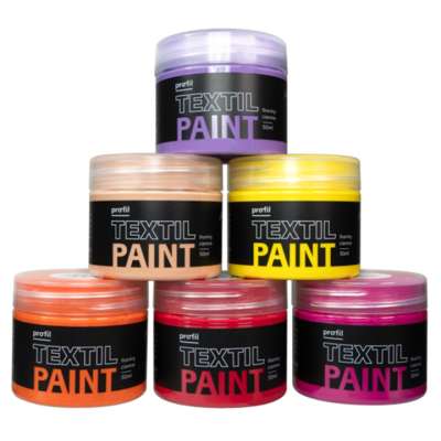 Festék készlet sötét textíliákhoz Profil - SUNSET BOULEVARD 6 x 50 ml