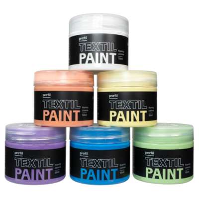 Festék készlet sötét textíliákhoz Profil - Pastel Candy 6 x 50 ml