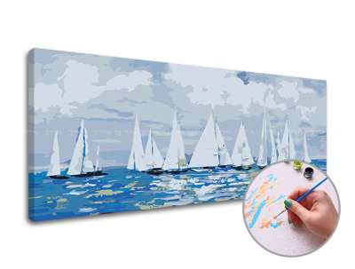 Festés számok szerint TÁBLÁK A HORIZONONON | alacsony nehézség (ARTMIE)