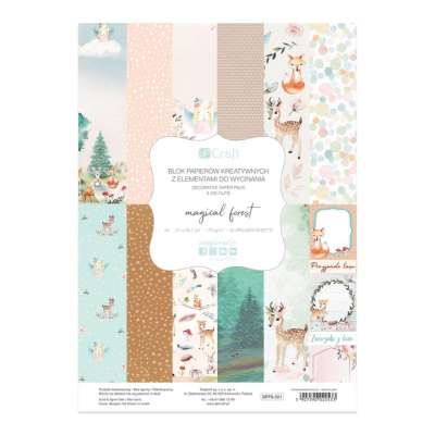 Scrapbook papír A4 Magical Forest  | készlet 20 lap (kreatív papír)