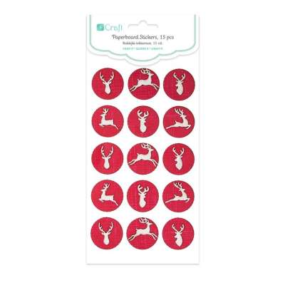 Karácsonyi karton matrica készlet 15 db  | Rénszarvas (karácsonyi)