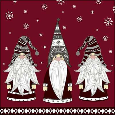 Decoupage szalvéta Gnomes (decoupage szalvéták)