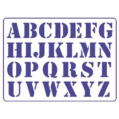 Sablon PENTART  -  Nagy betűk S23 (kreatív kellékek)