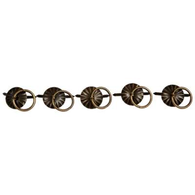 Mini fém fogantyú - gyűrűk / 5db (fém komponensek decoupagehoz -)