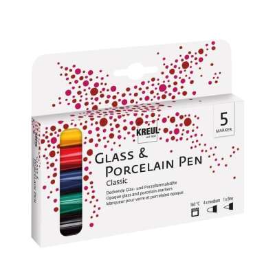 Porcelánfestő filctoll készlet Hobby Line Brillant - 5 db