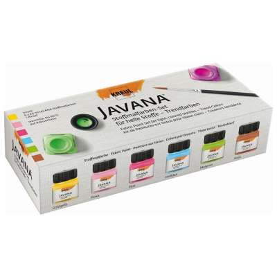 Textilfesték szett világos textilre JAVANA Trend Colors 6x20 ml (hobbi)