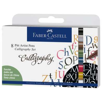 Kalligrafikus tollak Faber-Castell Pitt / 8 db készlet (kaligrafikus)
