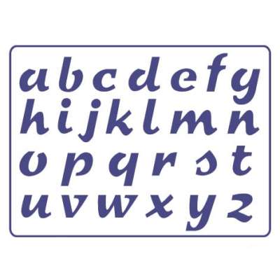 Sablon PENTART A5 -  Kis betűk S25 (kreatív kellék)