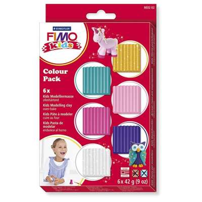FIMO  Modellező massza gyerekeknek- 6 x 42 g (Modellező agyag)