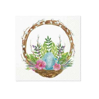 Decoupage szalvéták - Easter basket catkins  - 1db