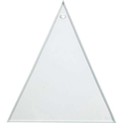 Dekorálható háromszög alakú üveglap - 1 db (függő dekoráció)