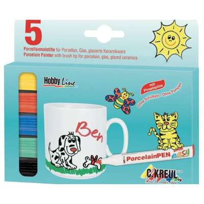 Marker készlet porcelánhoz 5 db (üveg és porcelán jelölők)