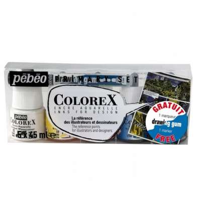 Akvarell tinta Colorex Pebeo / alapkészlet 5 x 45 ml