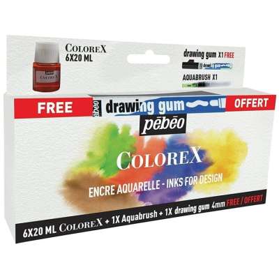 Akvarell tinta Colorex Pebeo / készlet 6 x 20 ml