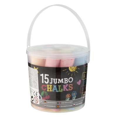 JUMBO színes kréták vödörben 15 db