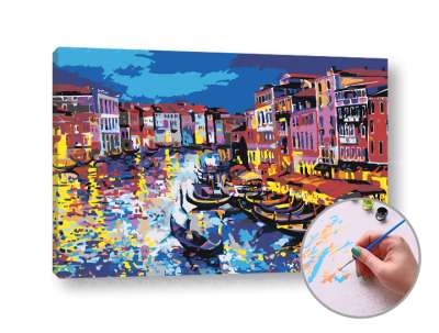 Festés számok szerint GONDOLS ON WATER | high difficulty