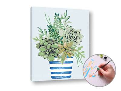 Festés a számok szerint ZÖLD VIRÁGOK A VIRÁGBAN | low difficulty