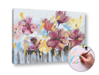 Festés számok szerint ABSTRAKT VIRÁGOK | low difficulty