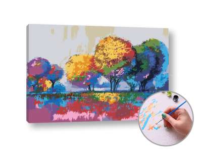 Festés számok szerint SZÍNES TERMÉSZET | medium difficulty