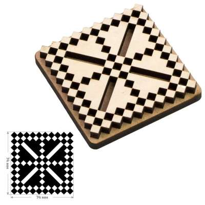 Fa bélyegző ROSA TALENT No. 2 Geometria 7.5x7.5 cm