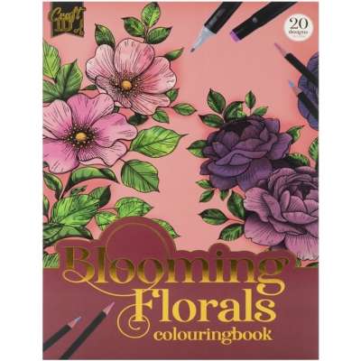 Antistressz kifestőkönyv BLOOMING FLORALS 20 oldal (relaxációs kifestők)