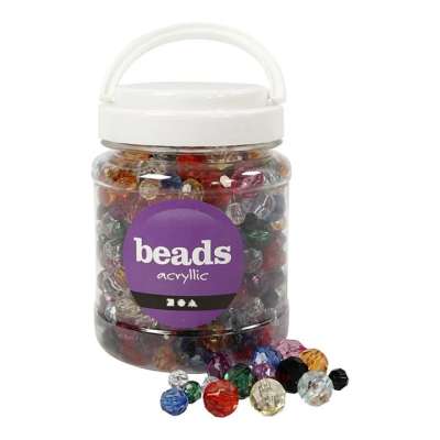 Facettált gyöngy keverék különböző színekben 500g