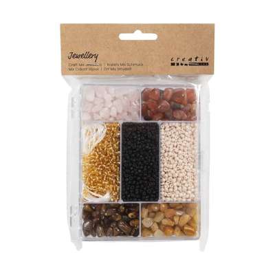 Kreatív ékszerkészítő készlet - Mix Barna-fekete