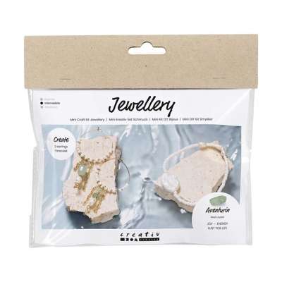 Mini kreatív ékszer készítő készlet - Aventurin karkötő és fülbevaló