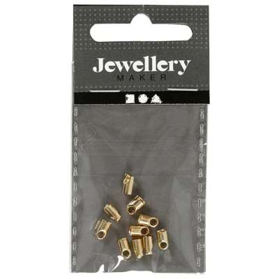 Arany ékszer végzáró kupakok, 3 mm, 10 db, 10 db