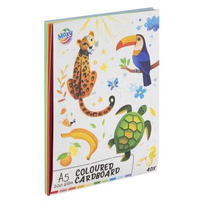 Moxy Színes karton A5, 40 lap, 200 GSM